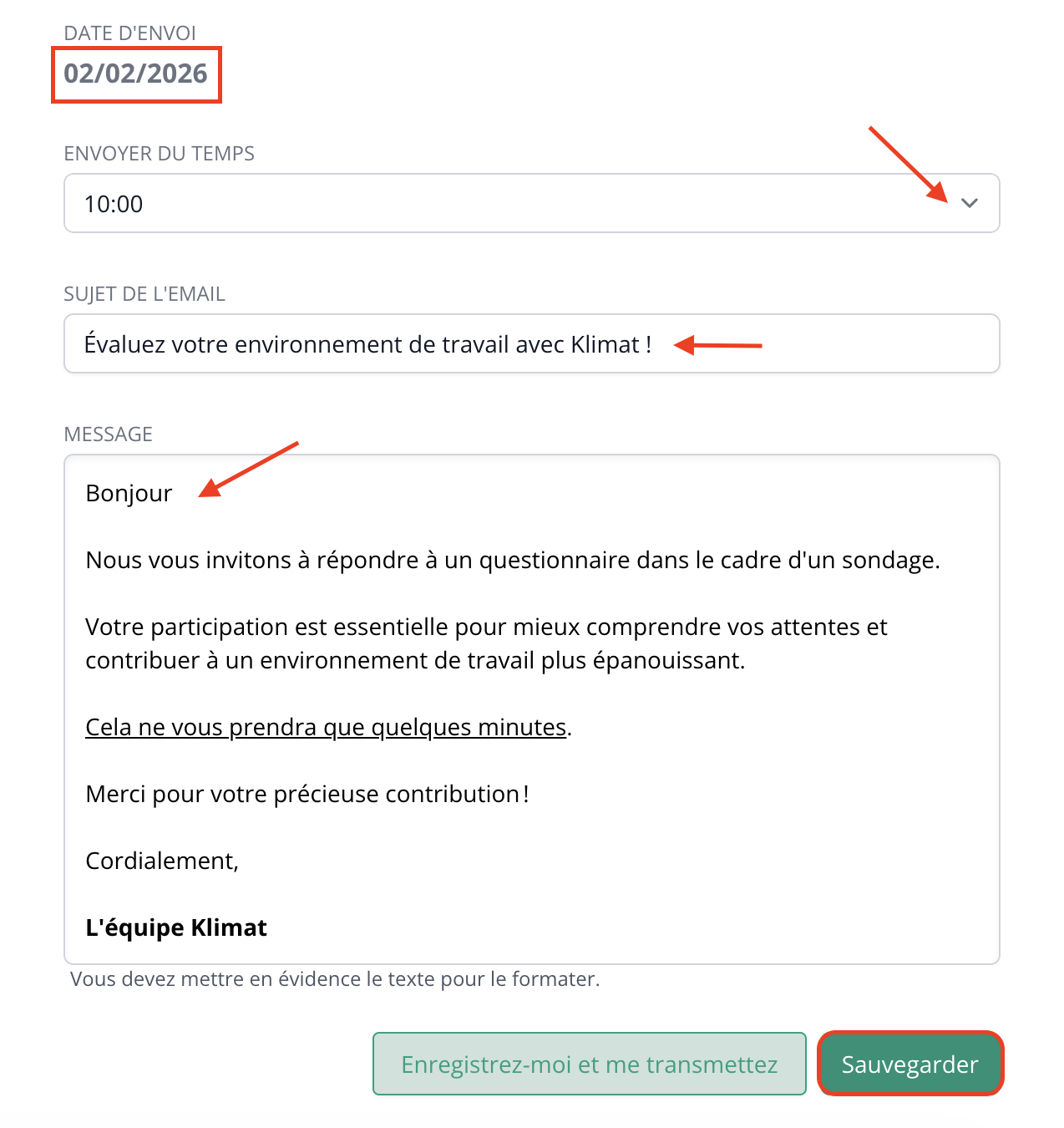 Créer le mail d'invitation (3)