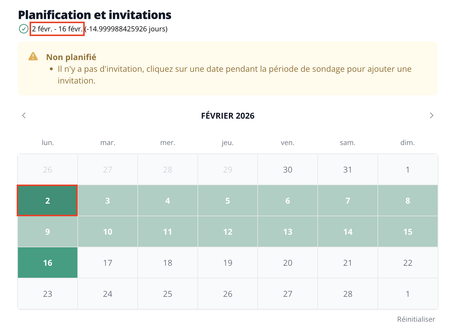 Définir la période (6)