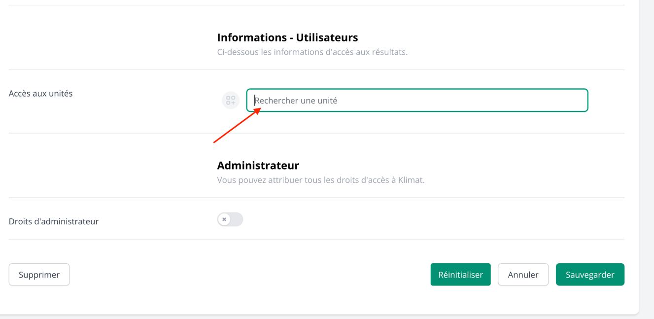 Unités gestionnaire