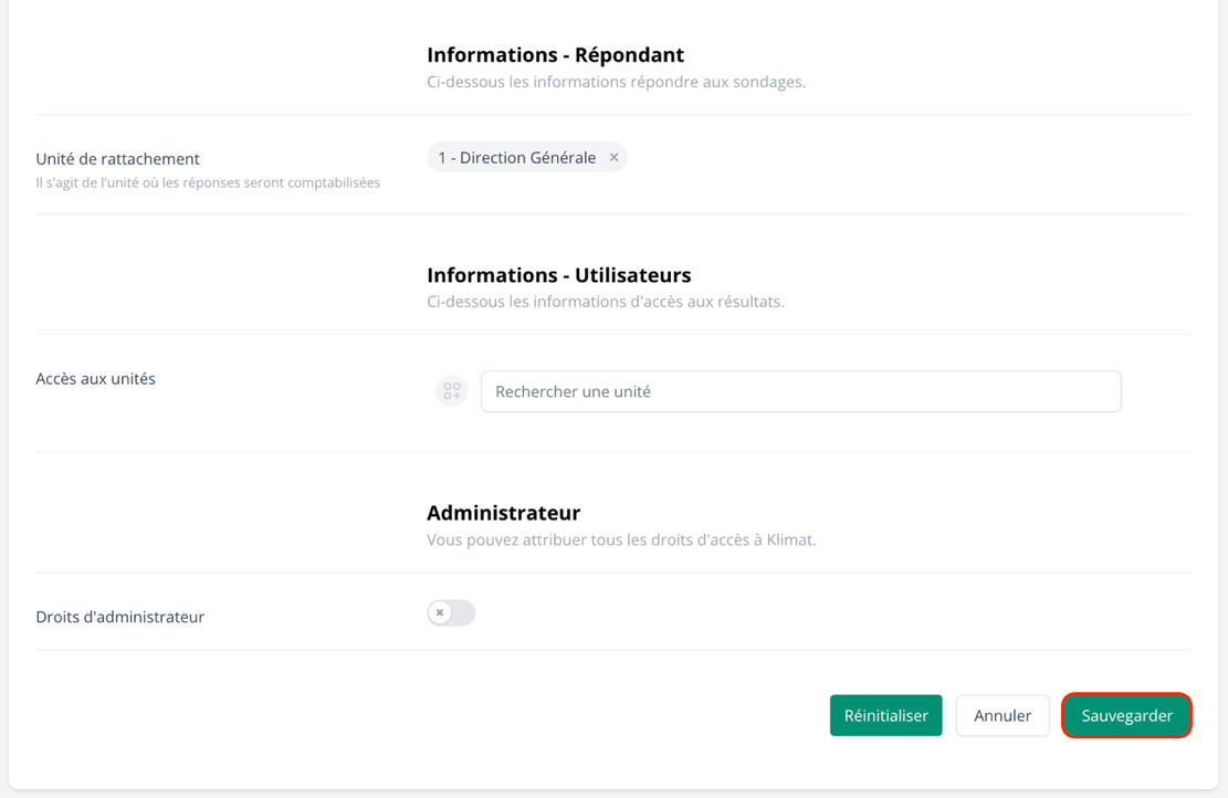 Formulaire de création