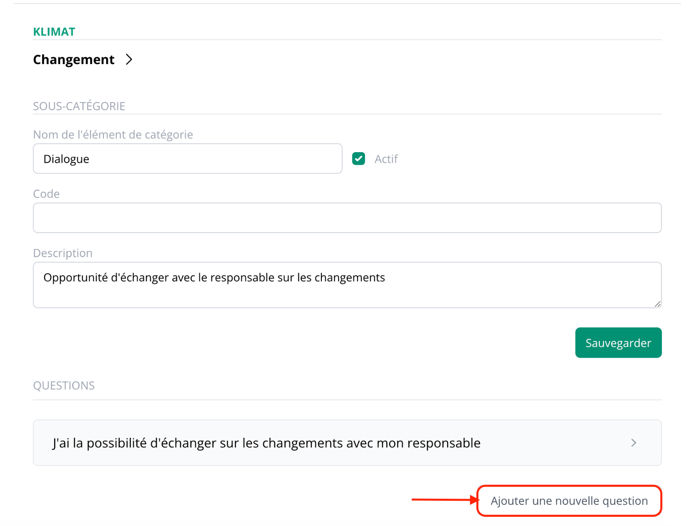 Saisir le texte de la question