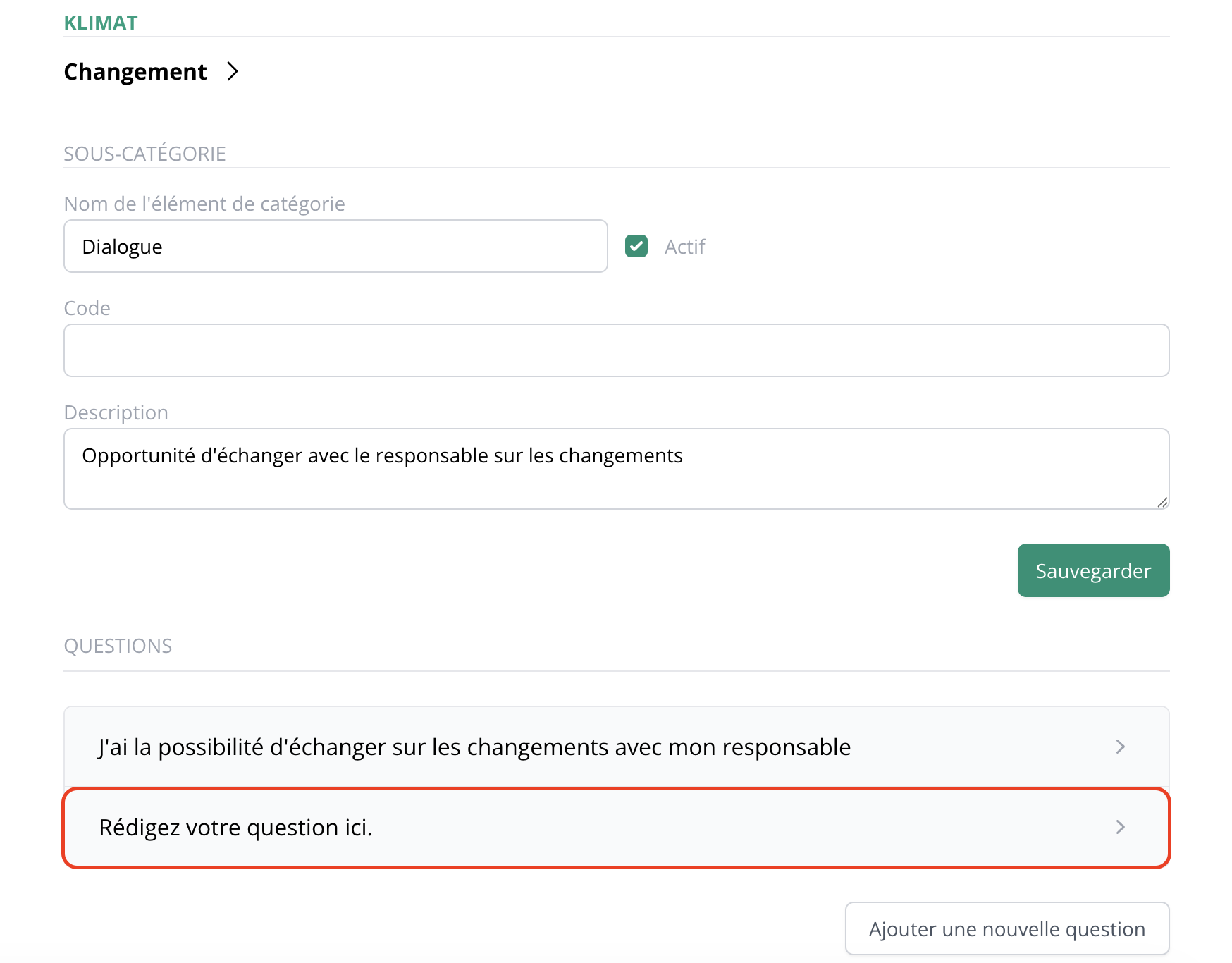 Sauvegarder question